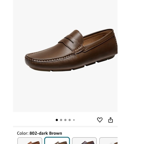Elegant Dark Brown Men's Loafers - Picture 1 of 10